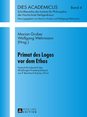 cover image of Primat des Logos vor dem Ethos